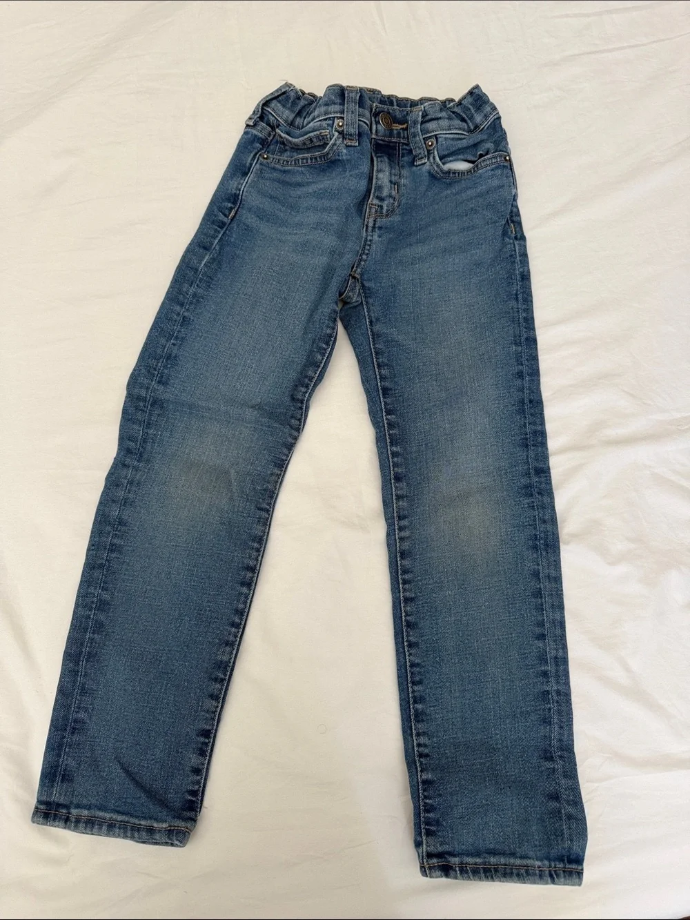 Old Navy Blue Denim Jeans with Contrast Stitching boys size 6